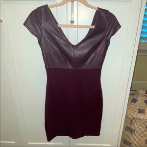 Bailey 44 Black and Dark Brown Mini Dress